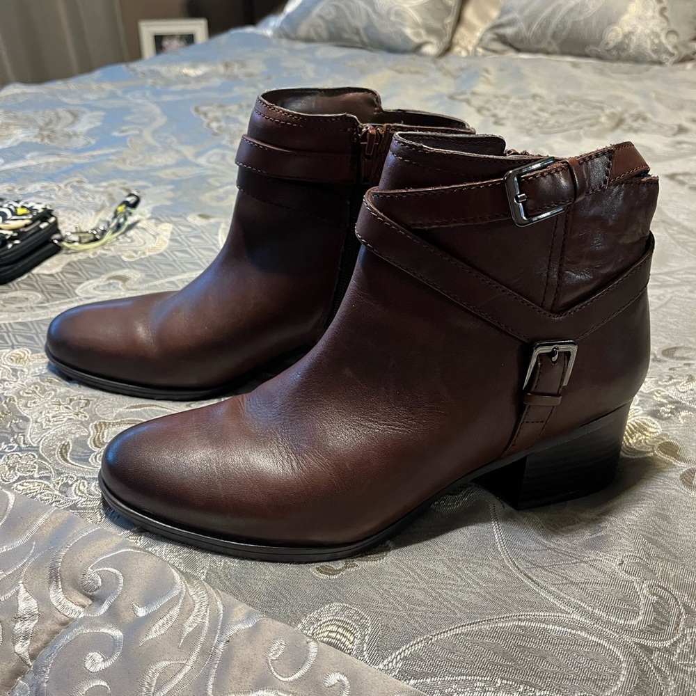 Brown Leather ankle boots